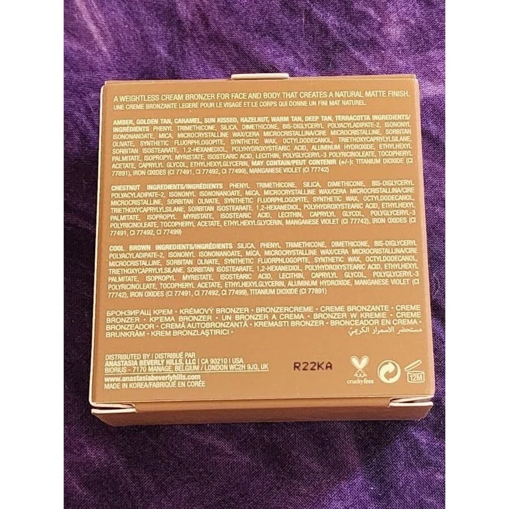 Anastasia Beverly Hills Cream Bronzer Face Body Matte Shade Color Amber Sealed